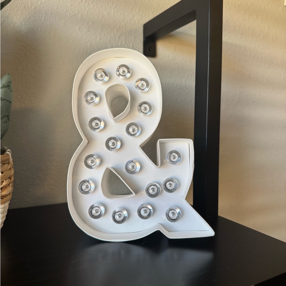 White Ampersand Marquee Light